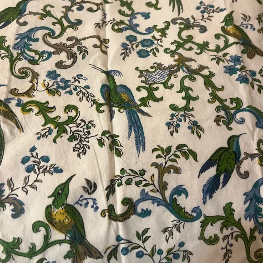 Vintage Chippendale Birds J.H. Thorpe panel of fabric
